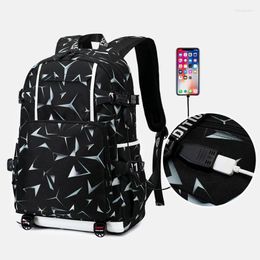 Backpack For Men Bookbag Water Resistant School With USB Charging Port College Students Laptop Bag Gifts