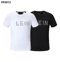 PP Fashion Men's Designer slim fit Casual rhine Short Sleeve Round Neck shirt tee Skulls Print Tops Streetwear collar Polos M-xxxL P20132203955