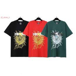Designer 55555 Tee Luxury Fashion Mens T-Shirts Printed Loose T-Shirt Handsome Trendy Male And Female Casual Short Sleeved Sp5ders T-Shirt fb5c