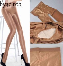 Sexy Lingerie 70d Women Plus Size Stretch Tights Sexy Oil Shiny Glitter Pantyhose Yarns Glossy Brown Stockings Dance Fitness Opaqu8429997