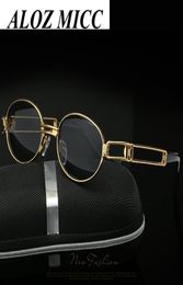 ALOZ MICC Brand Transparent Round Glasses Clear Lens Men Small Oval Sunglasses For Women Steam Punk Sunglasses Female Pink Glasses2829979
