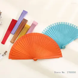 Decorative Figurines Spanish Wood Foldings Fan Solid Color Plain Modern Classical Vintage Wooden Hand For Dance Perfornamnces Party Gift