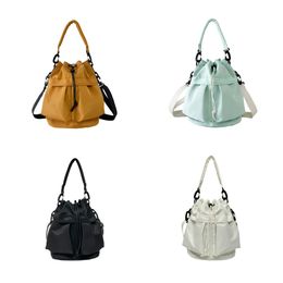 2024 luxury Designer Single Shoulder Crossbody Fashion Casual Bucket Bags Large Capacity Nylon Handheld Drawstring Bag