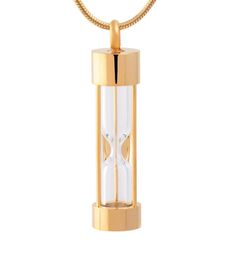 IJD9400 Gold Color Stainless Stee Cremation Locket Hourglass Design Women Gift Necklace for Loved Ones Ashes Keepsake Jewelry1988617