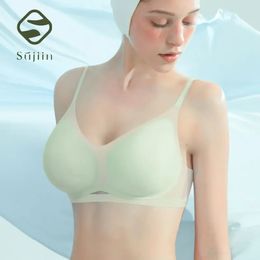 SUJIIN Summer Push Up Bras for Women Wireless Female Underwear Seamless Padded Small Chest Smoothing Mint Cooling Sexy Bra MX211 240508