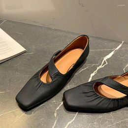 Casual Shoes 2024 Arrival Fashion Natural Genuine Leather Girls Female Flat Heel Flats Sweet Easy To Walk Women