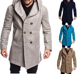 Zogaa Autumn Winter Mens Long Trench Coat Fashion Boutique Wool Coats Male Slim Woollen Windbreaker Jacket Plus Size S3XL 2011265011639