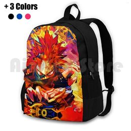 Backpack Red Armoured Outdoor Hiking Waterproof Camping Travel HustlarBokunoheroacademia Bokunohero Allforone Oneforall