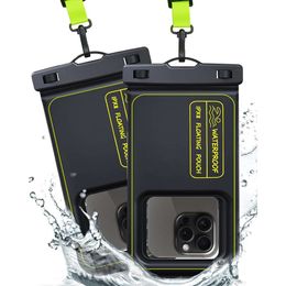 2 Pack IP68 Waterproof Phone Pouch Floating Photography Dry Bag for iPhone 13/14/15 Pro