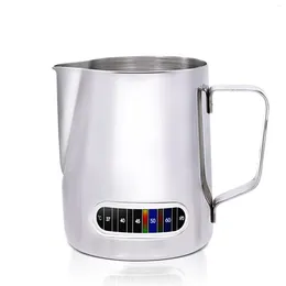 Water Bottles 12/20oz Milk Frothing Pitcher With Temperature Display Stainless Steel Frother Jug Cup For Latte Art Barista