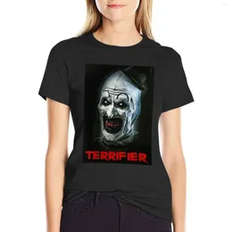 Women's Polos Terrifier Medium Horror T-shirt Short Sleeve Tee Graphics Womans Clothing