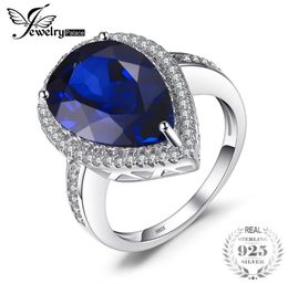 Jewelrypalace Charm 7ct Water Drop Cut Created Sapphire Ring For Women Party Pure 925 Sterling Solid Silver Luxury Jewellery J1905254684901
