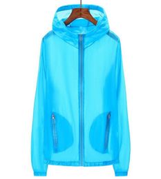 Unisex UV Sun Protection Jackets Transparent Long Sleeve Coats Summer Ultralight AntiUV Skin Coat Quick Dry Cycling Jersey 20197252956
