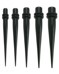 Black UV Acrylic Ear Stretching Tapers Expander Plugs Tunnel Body Piercing Jewellery Kit Gauges Bulk 1610mm Earring Promotional Ho8678464