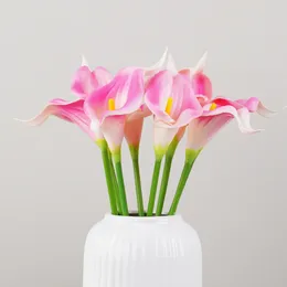 Decorative Flowers Calla Lily Real Touch Arrival Artificial Aesthetic Room Decor Wedding Valentine's Day Decorations Items Vase