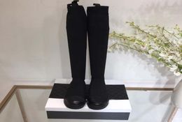 2020 Designer women039s autumn and winter Knitted elastic boots Sexy socks and Knee Boots Fashion stockings shoes Long boots Co6968355