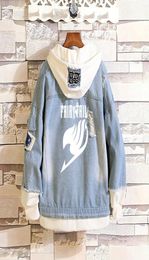 Autumn And Winter men Women Denim Jacket 2019 Vintage Harajuku Fairy Tail hoodie Anime Female Jeans Coat new7198594