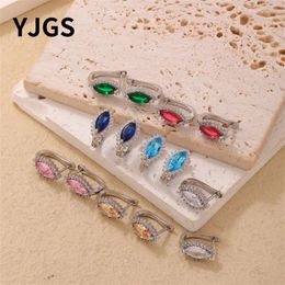 Stud Earrings YJGS Vintage Celebrity Angel Tears MOXI Jewelry Selling Horse Eye Zircon Multi Color