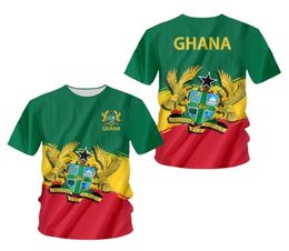 Ghana Jersey 3D Printing Graphic T Shirts Y2k Summer Flag Tshirt Casual Oversized Drop Whole Team Tee 2206237450175