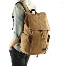 Backpack Men Leisure Shouldertravel Retro Canvas Backpacks Men's Bags Student School Bag Computer