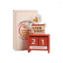 Decorative Figurines For Creative Wooden Calendar Cube Block Desk Calendars Home Office Dec Dropship