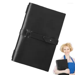 Kitchen Storage Menus Holders For Restaurant Leather Book With Belt Wear-Resistant El Sleeves Oil-Proof Carte Folder