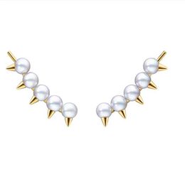 Stud Kurshuni pearls and rivet ear hooks cuffs and clip earrings suitable for womens luxury highqualityd esignersj ewelryn ewt rendsg iftsd Q240517