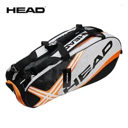 Outdoor Bags HEAD Original Tennis Bag 3-6 Rackets Men Backpack Djokovic Same Type Tenis Racket With Shoes Compartment