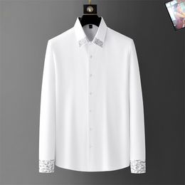 Mens Shirts Top horse Embroidery blouse Long Sleeve Solid Color Slim Fit Casual Business clothing Long-sleeved shirt Printed shirt z33