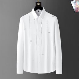 Mens Shirts Top horse Embroidery blouse Long Sleeve Solid Colour Slim Fit Casual Business clothing Long-sleeved shirt Printed shirt z55