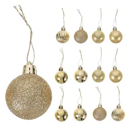 Decorative Figurines 36 Pcs Christmas Tree Decoration Balls Ornaments Xmas Hanging Party Supplies Pvc For
