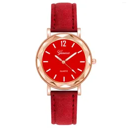 Wristwatches Casual Fashion Watch Ladies Elegant Woman Leather Strap Female Watches Montres Femmes Reloj