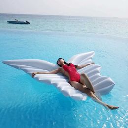 Sand Play Water Fun Ins Angel Wings Floating Bed Mount Water Supplies Swimming Pool Float Swimming Pool Float Inflatable Toy Ocean Mat Q240517