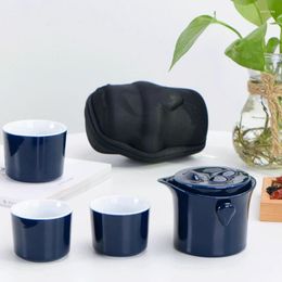 Teaware Sets Kungfu Travel Tea Set Outdoor Portable Teacup With Bag Geyao Kuaike Cup Business Gift One Pot And Three