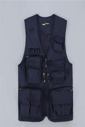Danfengwuxue Vests With Pockets Waistcoat Men Mesh Breathable Pographer Shooting Vest Tactical Outerwear Sleeveless Jacket6391221