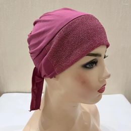 Ethnic Clothing Retail Muslim Inner Hijab Elasticity Solid UnderScarf Islam Turban Cap Full Cover Headwrap Bonnet Plain Scarf Shawl For