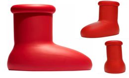 Big Red Boots Ins Fashion Men Donne Designer Stivale in gomma Spessa piattaforma Bootie Bootie Shoe di grandi dimensioni Chun9634645