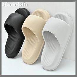 Slippers 2024 Couple Thick Sole Summer Beach Slides Bathroom Anti-Slip Slipper Soft Sandals Fashion Flip-Flops Unisex Shoes