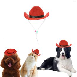 Dog Apparel Pet Cowboy Hat Clothing Cat Hats Puppy Adjustable Cap For Small Dogs Cats Birthday Party Po Props Accessories