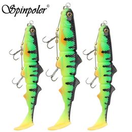 Baits Lures Spinpole Pike Stinger drilling rig hook system with 3D Swimbait soft bait fishing bait blade T-tail suitable for Zander Pike Big Game FishQ240517