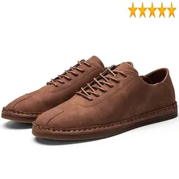 Casual Shoes Mens Vintage Arrival Fashion Lace Up Gray Brown Male Footwear Sapatenis Masculinos Lacets Chaussures