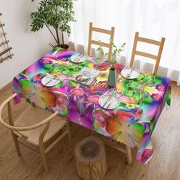 Table Cloth Flores En Pintura Tablecloth 54x72in Waterproof Protecting