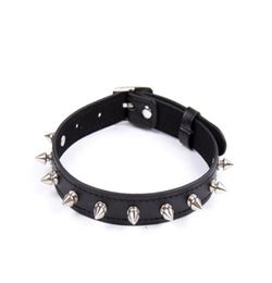 Mabangyuan Spiked Dog Slave Sex Collar Female Performance Bondage Adult Product Neck Cover Leather Collar Couple Toy3877283