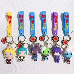 keychains woman designer keyring for women accessories cartoon figure anime Taekwondo buckle car key chain men's Creative silicone figure key chain pendant 046