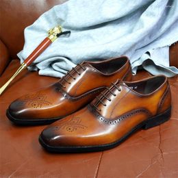 Dress Shoes Men's Leather Business Wear Luxury Designer Italian Men Wedding Formal Shoe