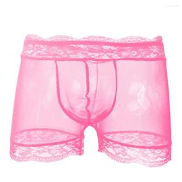 Underpants Novel Sissy Panties Transparent Boxer Men Sexy Homme Shorts Penis Pouch Male Calzoncillo Hombre