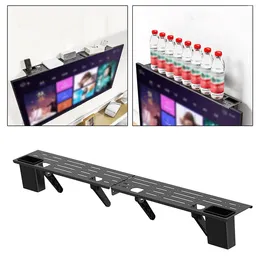 Kitchen Storage TV Top Shelf Black Bracket For Home Decor Router Media Boxes