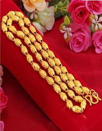 weighty Heavy classic chain 24k gold filled necklace Men039s Necklaces fashion link Jewelry mintmark lettering 100 good qual5093653