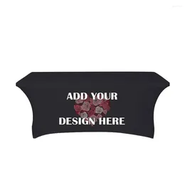 Table Cloth Custom LOGO Tablecloth Outdoor Customise Your Picture Text High Elasticity Wrinkle Prevention Runner For Parties Weddings