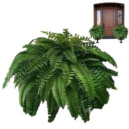 Decorative Flowers Ferns Artificial Plants Fake UV Resistant Faux Greenery For Outdoors & Indoors